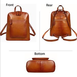 Perfect Leather Backpack sling/purse for travel in cowhide genuine leather